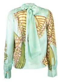Ulla Johnson tie-neck Ornament Blouse | Green | FARFETCH at Farfetch